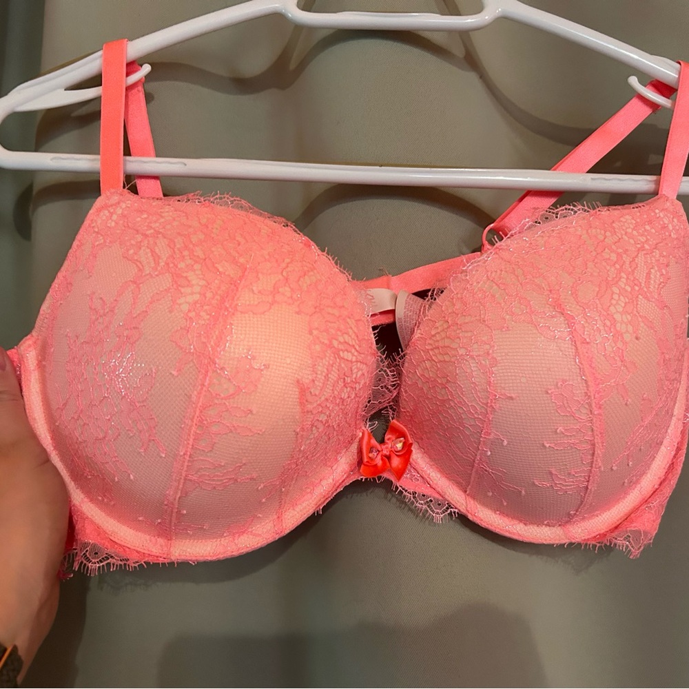 Victoria's Secret Bright Pink/Coral Push-Up Bra